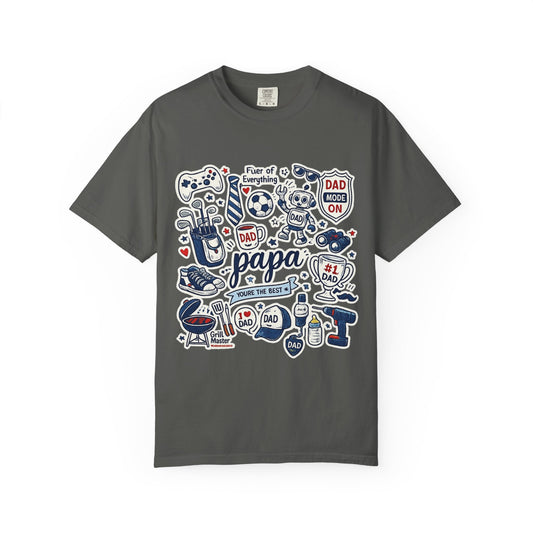 Papa Dad Doodle T-Shirt — Father's Day Gifts, #1 Dad Graphic Tee