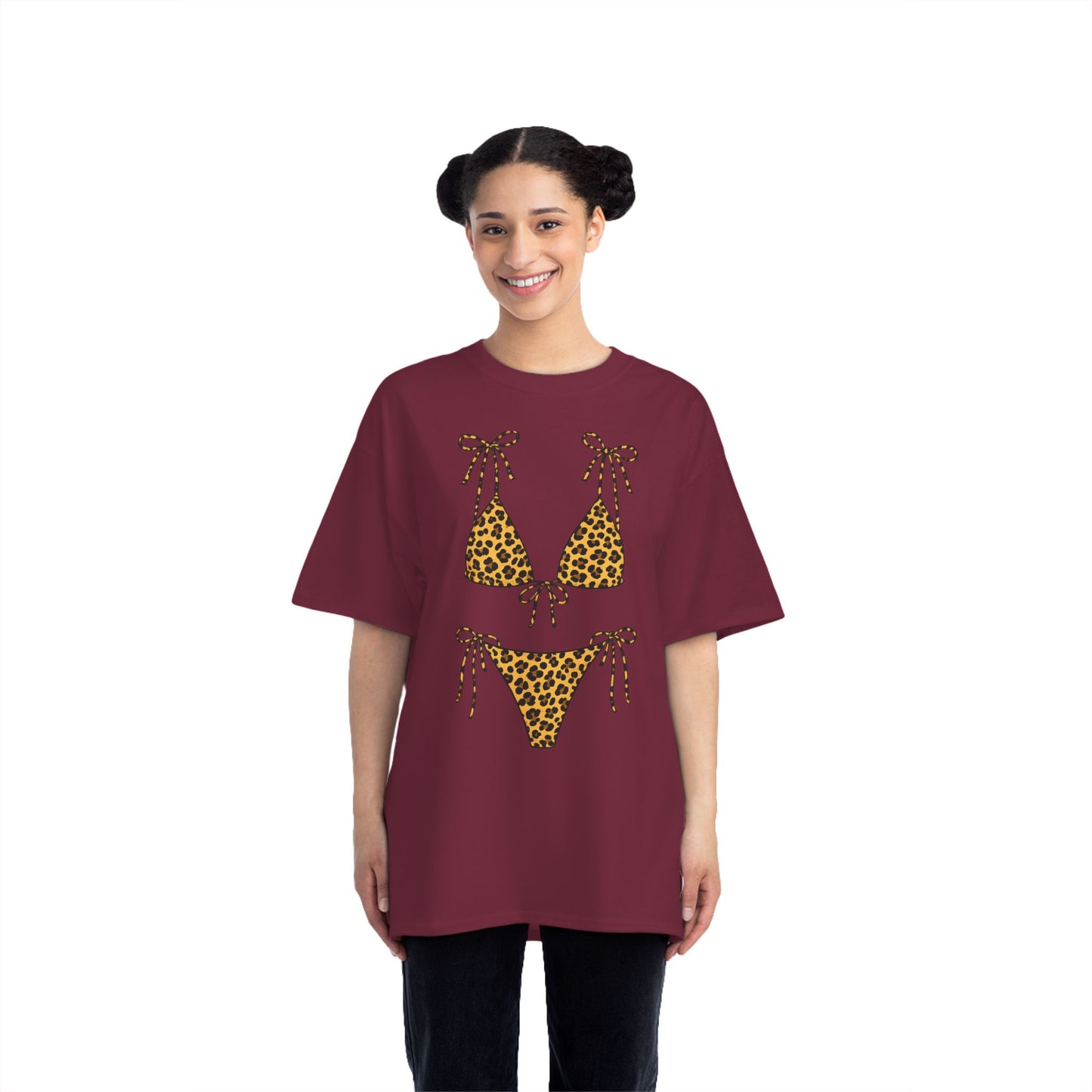 Leopard Bikini Graphic T-Shirt — Fun Summer Pool Party Tee
