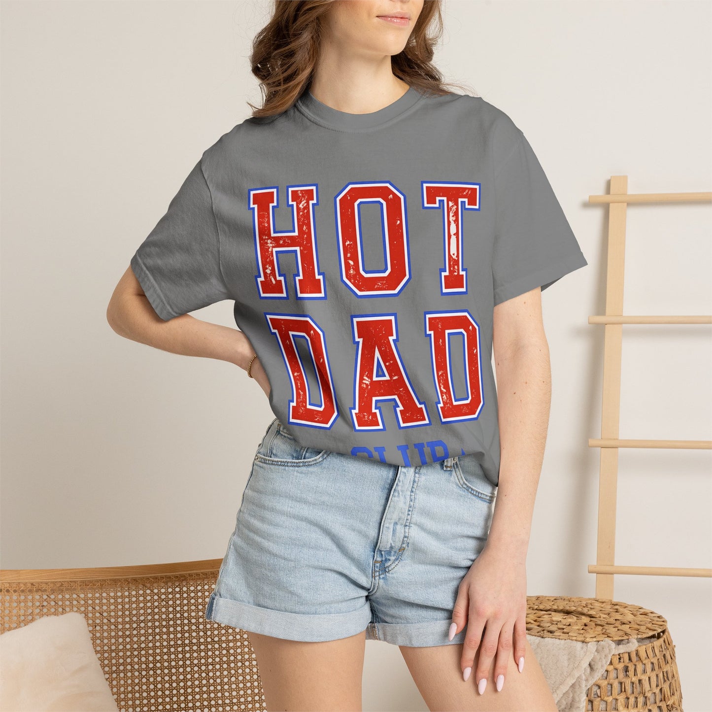 Hot Dad Club T-Shirt — Retro Varsity Dad Graphic Tee for Father’s Day