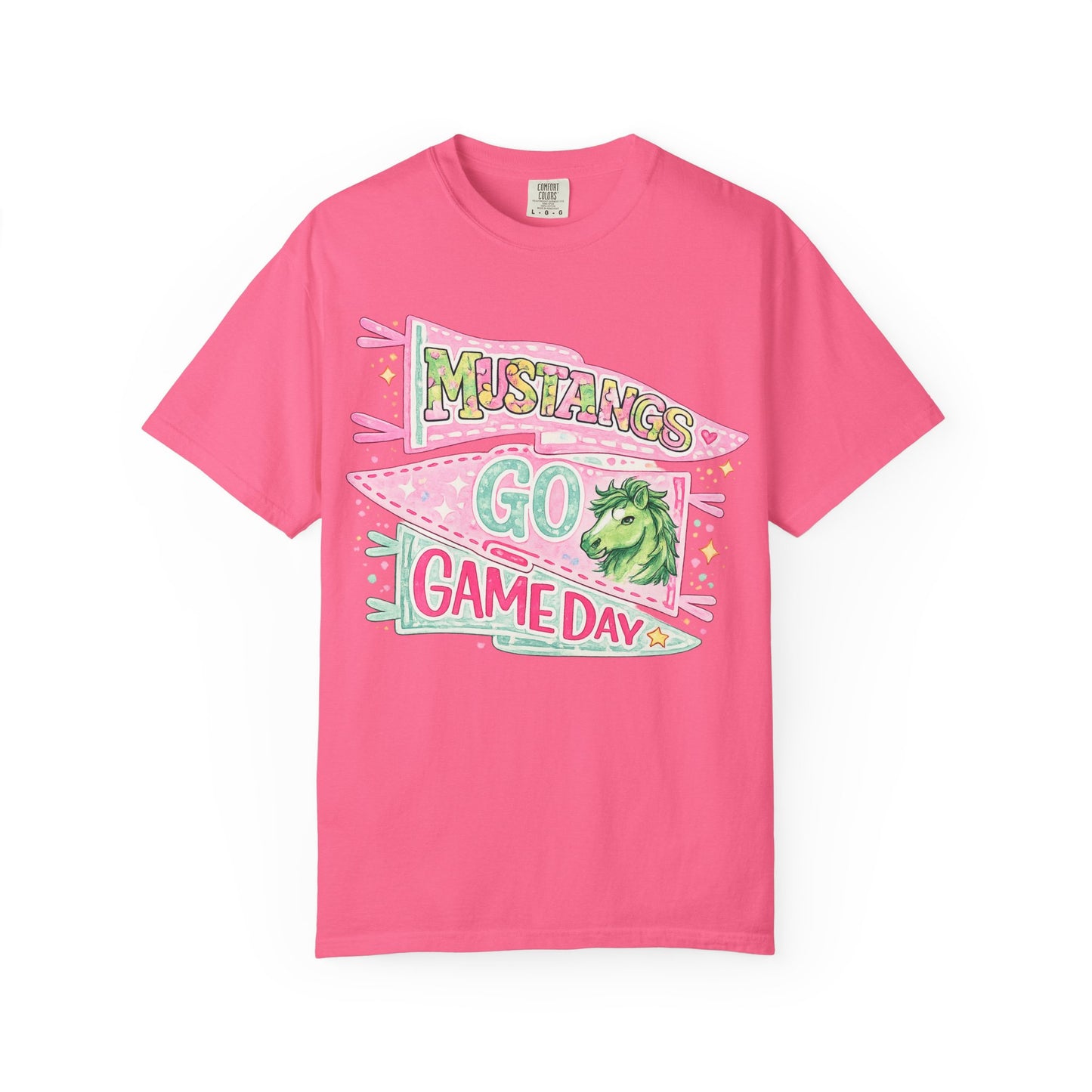 Mustangs Go Game Day T-Shirt — School Spirit Vintage Pennant Tee
