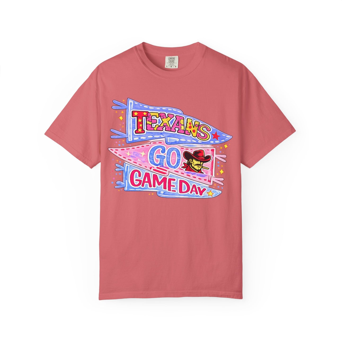 T-Shirt — Texans Go Game Day Pennant Graphic Tee