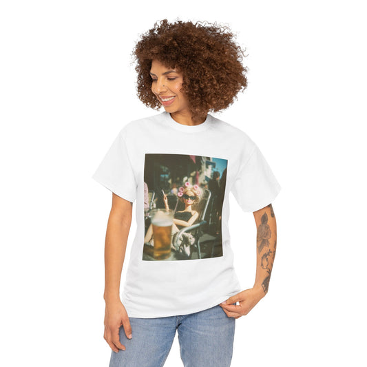 Vintage Photo of Girl with Sunglasses Tee | Retro Summer Aesthetic