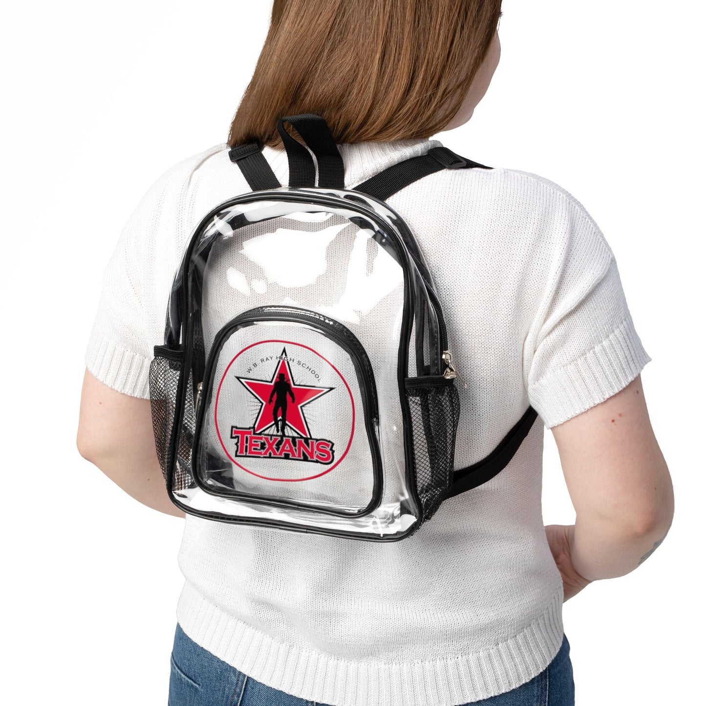 Clear Stadium Backpack texans – Transparent Security Friendly Backpack for Games & Events