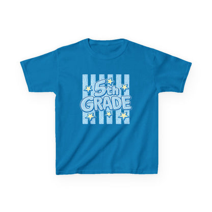 5th Grade Kids T-Shirt — Cute Blue Stars Back to School Tee
