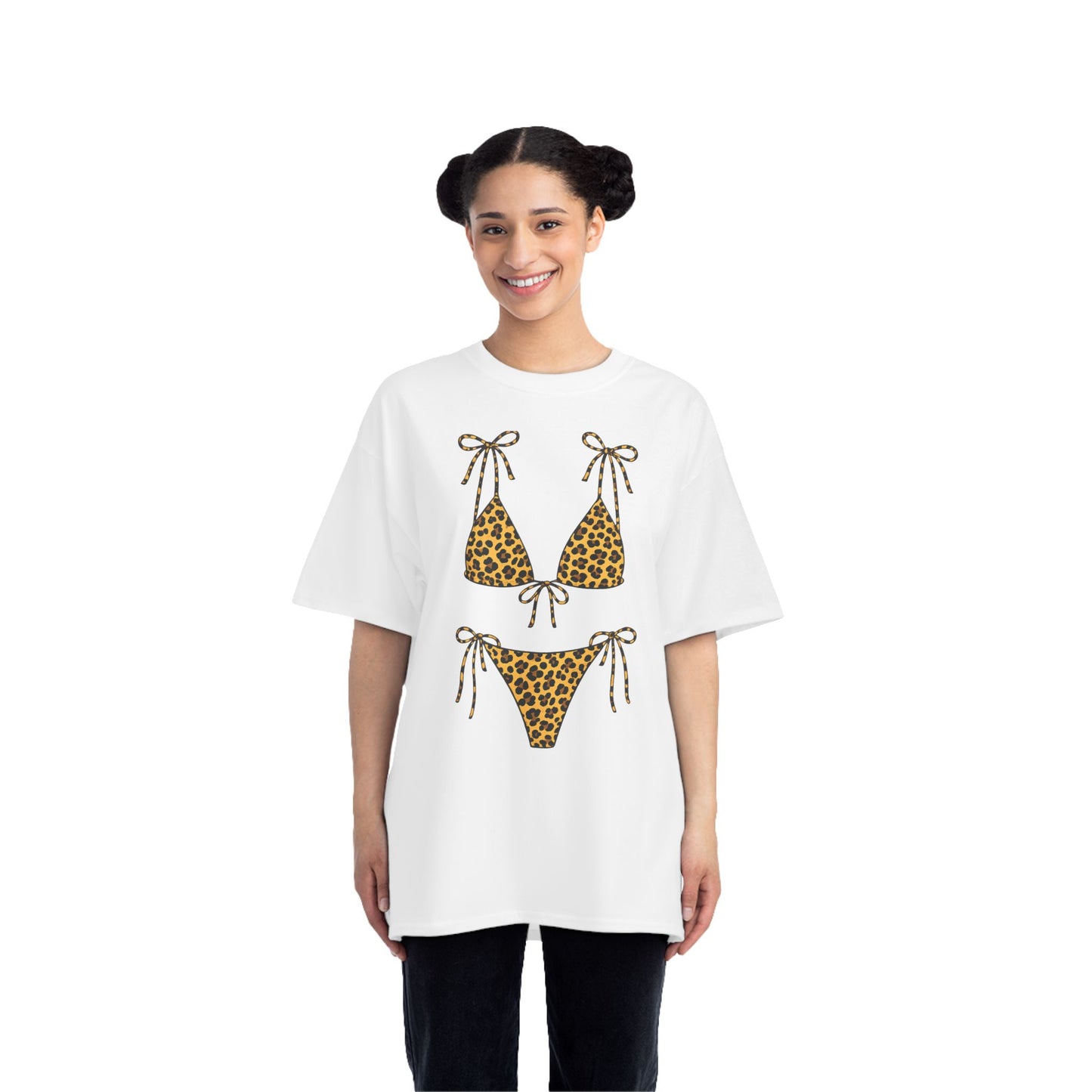 Leopard Bikini Graphic T-Shirt — Fun Summer Pool Party Tee