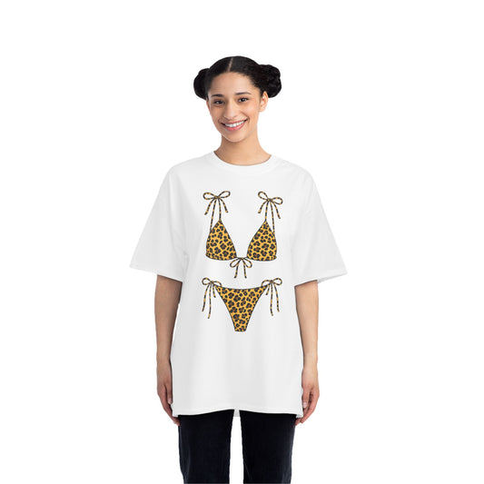 Leopard Bikini Graphic T-Shirt — Fun Summer Pool Party Tee