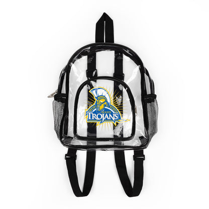 Clear Trojans Stadium Backpack – See-Through School & Game Day Bag