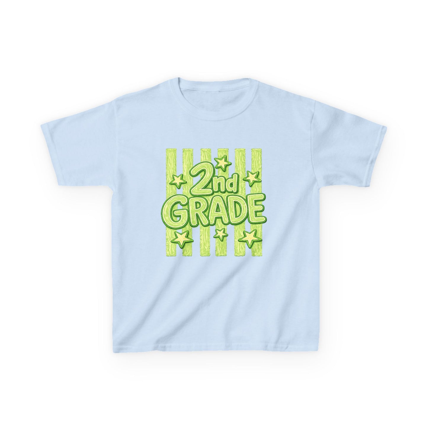 2nd Grade Kids T‑Shirt — Bright Green Back-to-School Tee