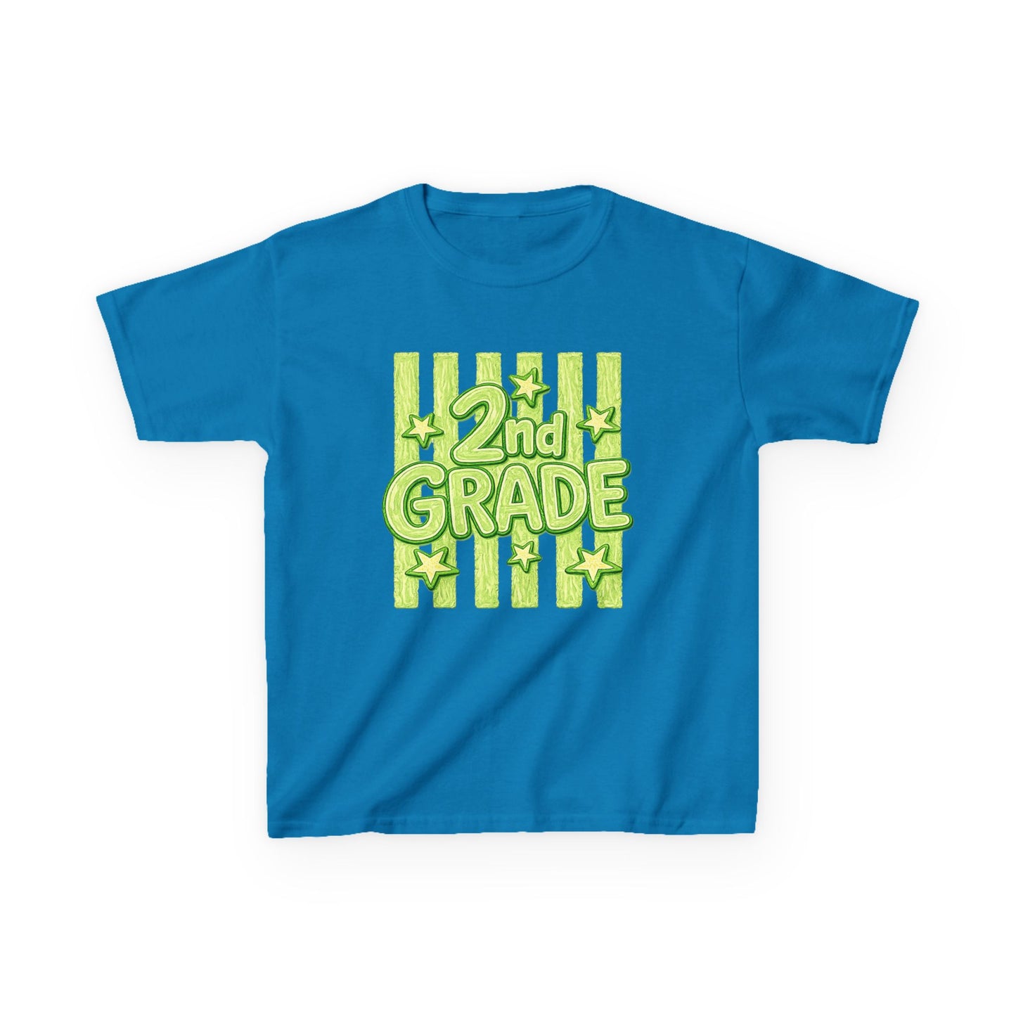 2nd Grade Kids T‑Shirt — Bright Green Back-to-School Tee