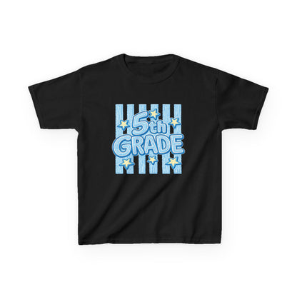5th Grade Kids T-Shirt — Cute Blue Stars Back to School Tee