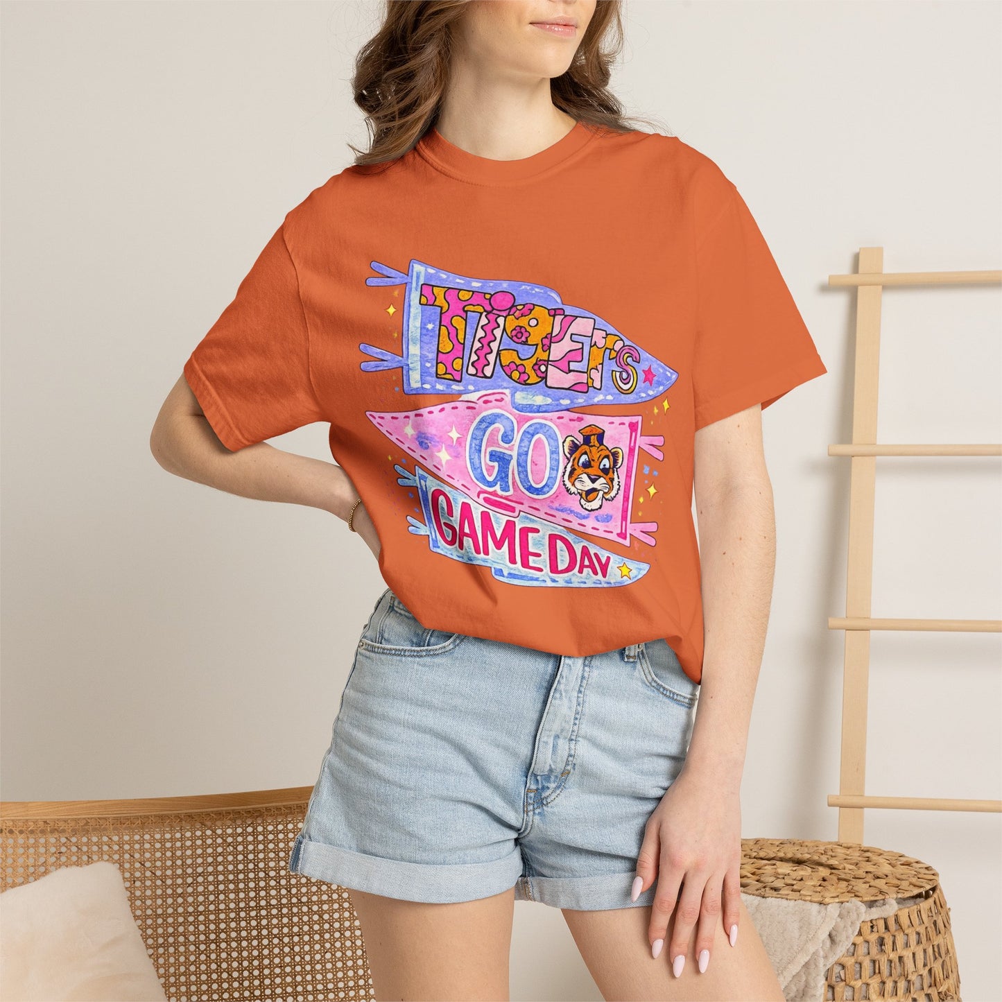 Game Day Pennant T-Shirt - 'Let's Go Game Day' Cheer Tee