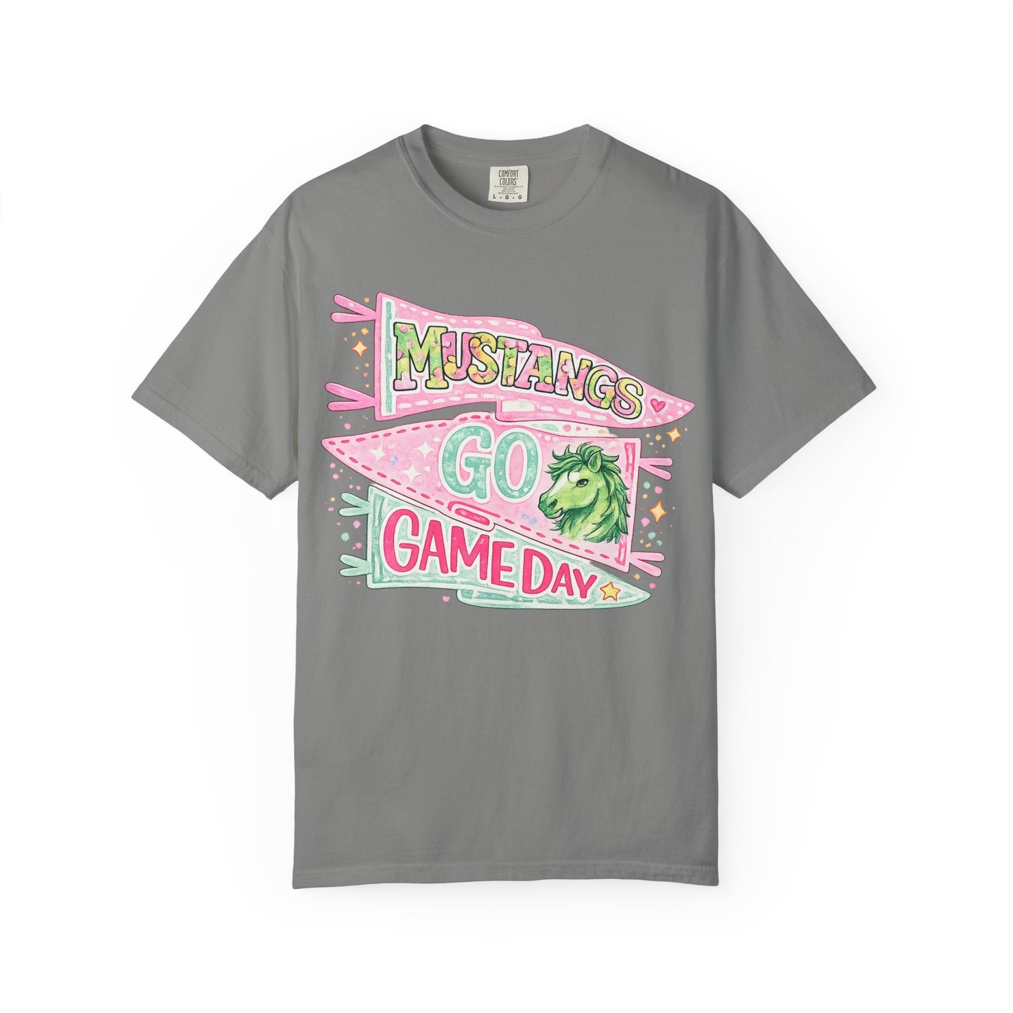 Mustangs Go Game Day T-Shirt — School Spirit Vintage Pennant Tee