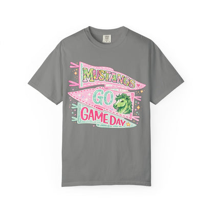 Mustangs Go Game Day T-Shirt — School Spirit Vintage Pennant Tee