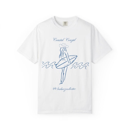 Surf Girl Graphic T-Shirt — "Coastal Concept" Vintage Surf Design