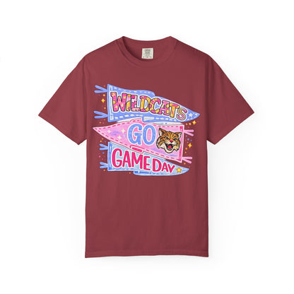 Wildcats Go Game Day T-Shirt — Retro Pennant College Football Tee