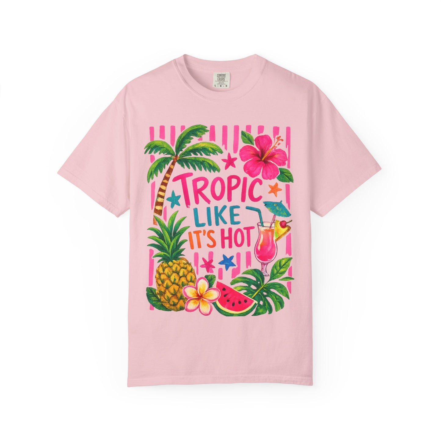 T-Shirt — Tropic Like It’s Hot Tropical Pineapple & Cocktail Summer Tee