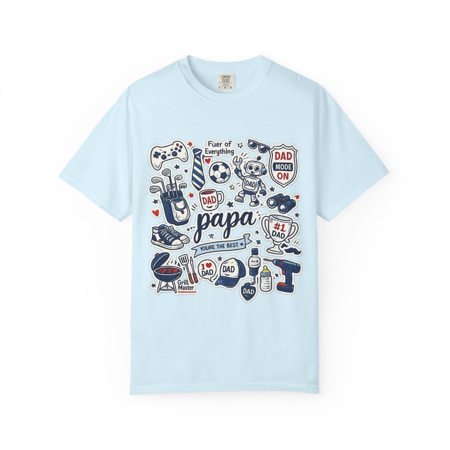 Papa Dad Doodle T-Shirt — Father's Day Gifts, #1 Dad Graphic Tee