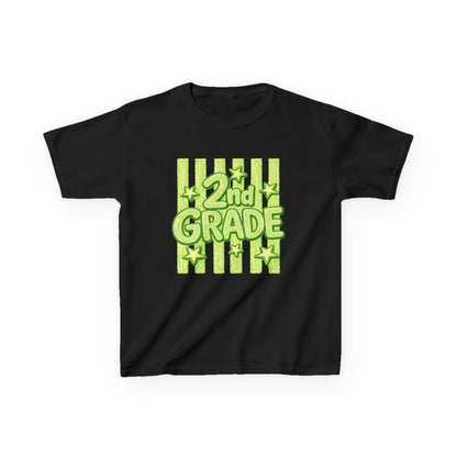 2nd Grade Kids T‑Shirt — Bright Green Back-to-School Tee