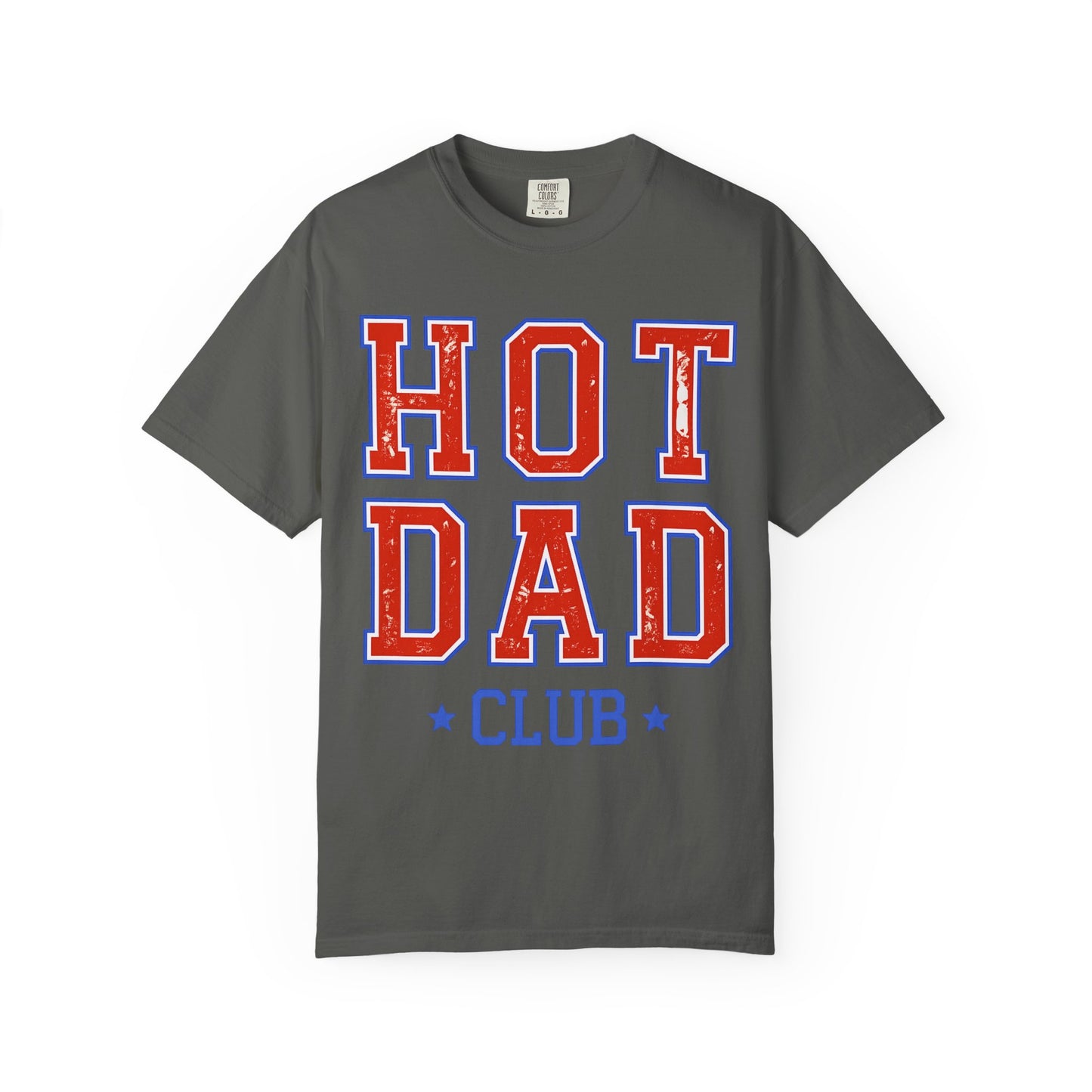 Hot Dad Club T-Shirt — Retro Varsity Dad Graphic Tee for Father’s Day