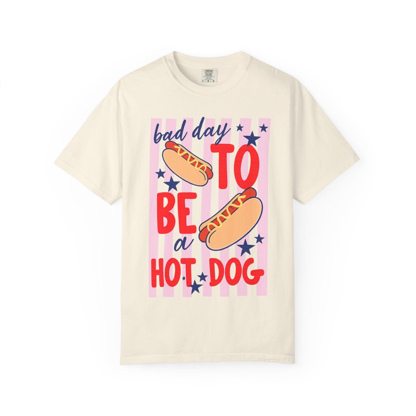 T-Shirt — "Bad Day to Be a Hot Dog" Retro Hotdog Graphic Tee
