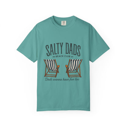 Salty Dads Beach Club T-Shirt — "Dads Wanna Have Fun Too" Summer Tee