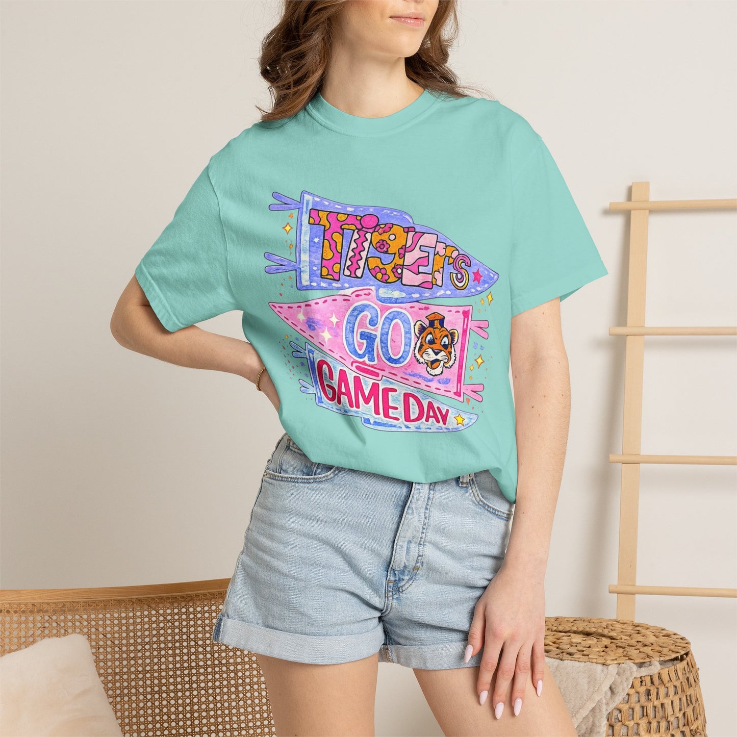 Game Day Pennant T-Shirt - 'Let's Go Game Day' Cheer Tee