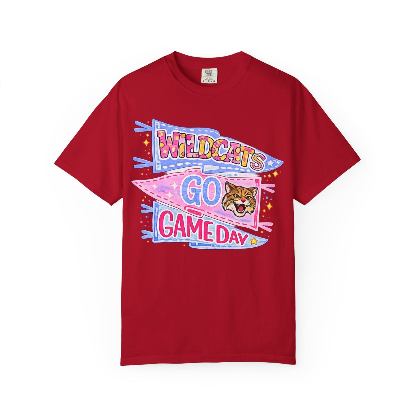 Wildcats Go Game Day T-Shirt — Retro Pennant College Football Tee