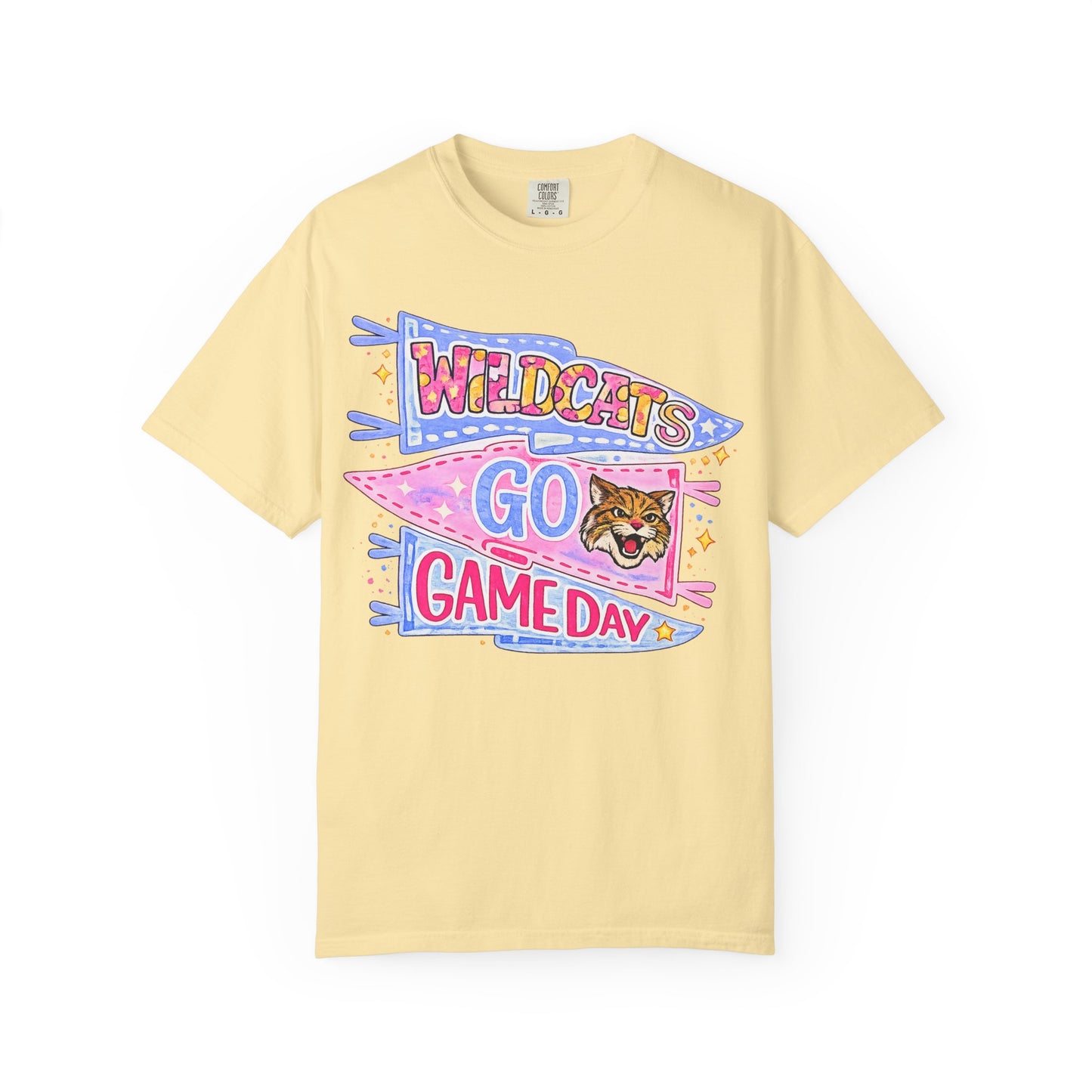 Wildcats Go Game Day T-Shirt — Retro Pennant College Football Tee