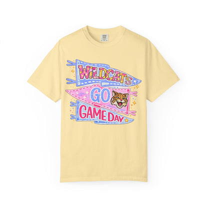 Wildcats Go Game Day T-Shirt — Retro Pennant College Football Tee