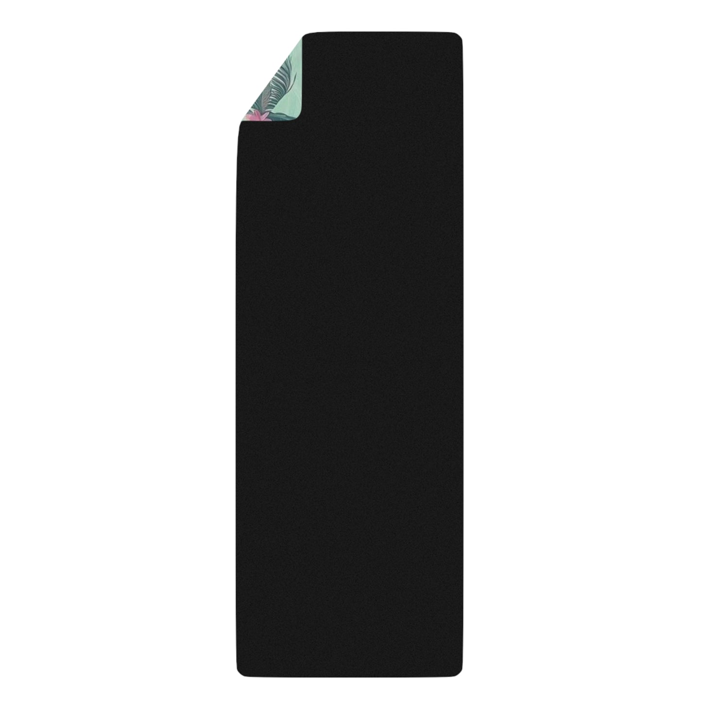 Tropical Sunset Rubber Yoga Mat — Palm Tree Beach Waves Non-Slip Mat