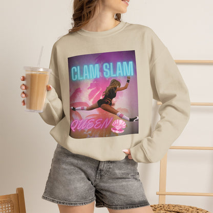 Clam Slam Queen Crewneck Sweatshirt —