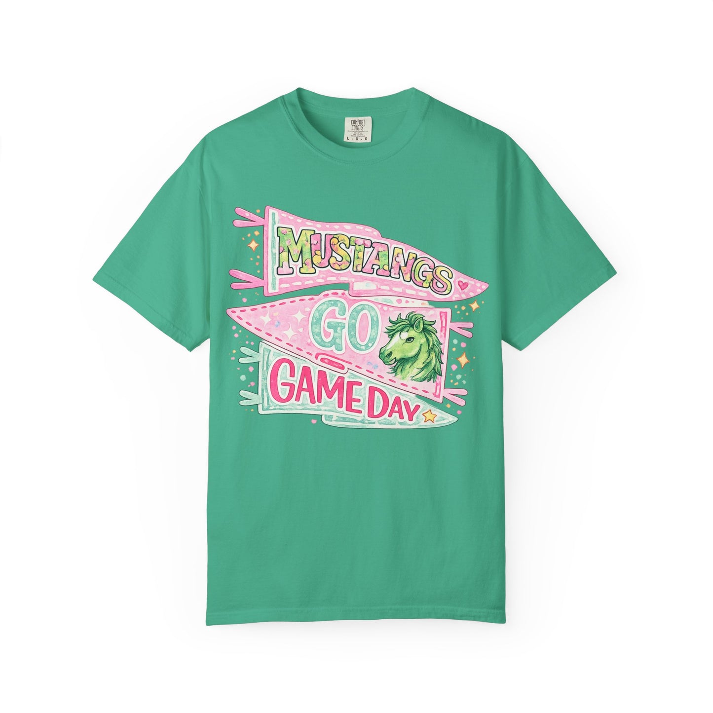 Mustangs Go Game Day T-Shirt — School Spirit Vintage Pennant Tee