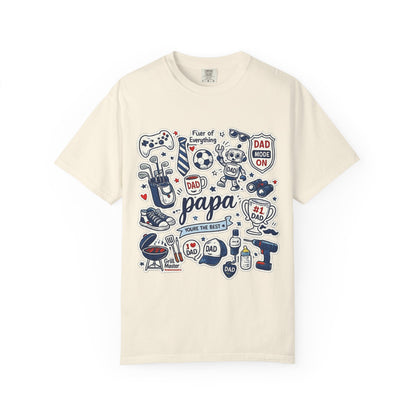 Papa Dad Doodle T-Shirt — Father's Day Gifts, #1 Dad Graphic Tee