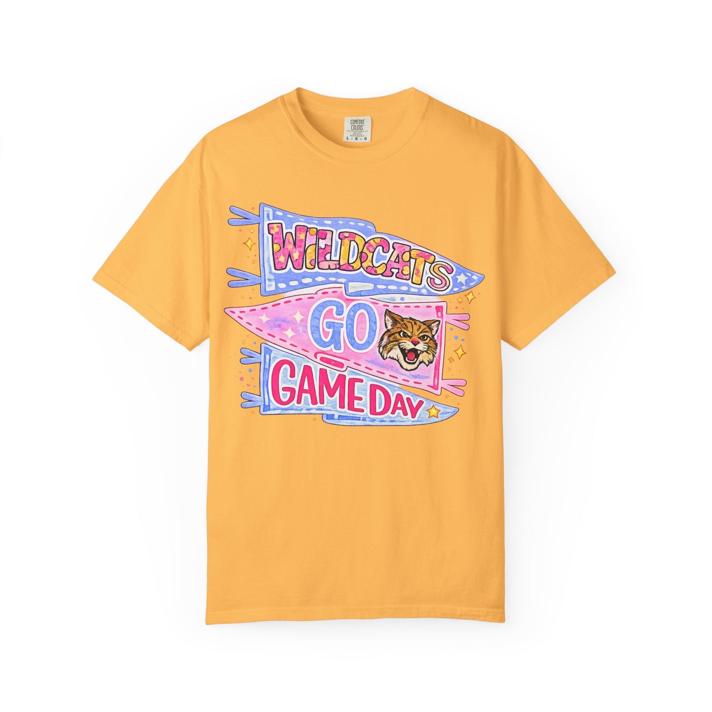 Wildcats Go Game Day T-Shirt — Retro Pennant College Football Tee