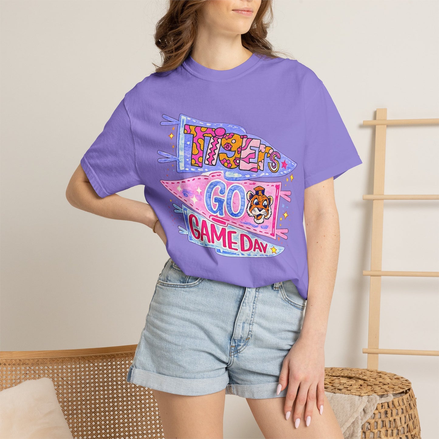 Game Day Pennant T-Shirt - 'Let's Go Game Day' Cheer Tee