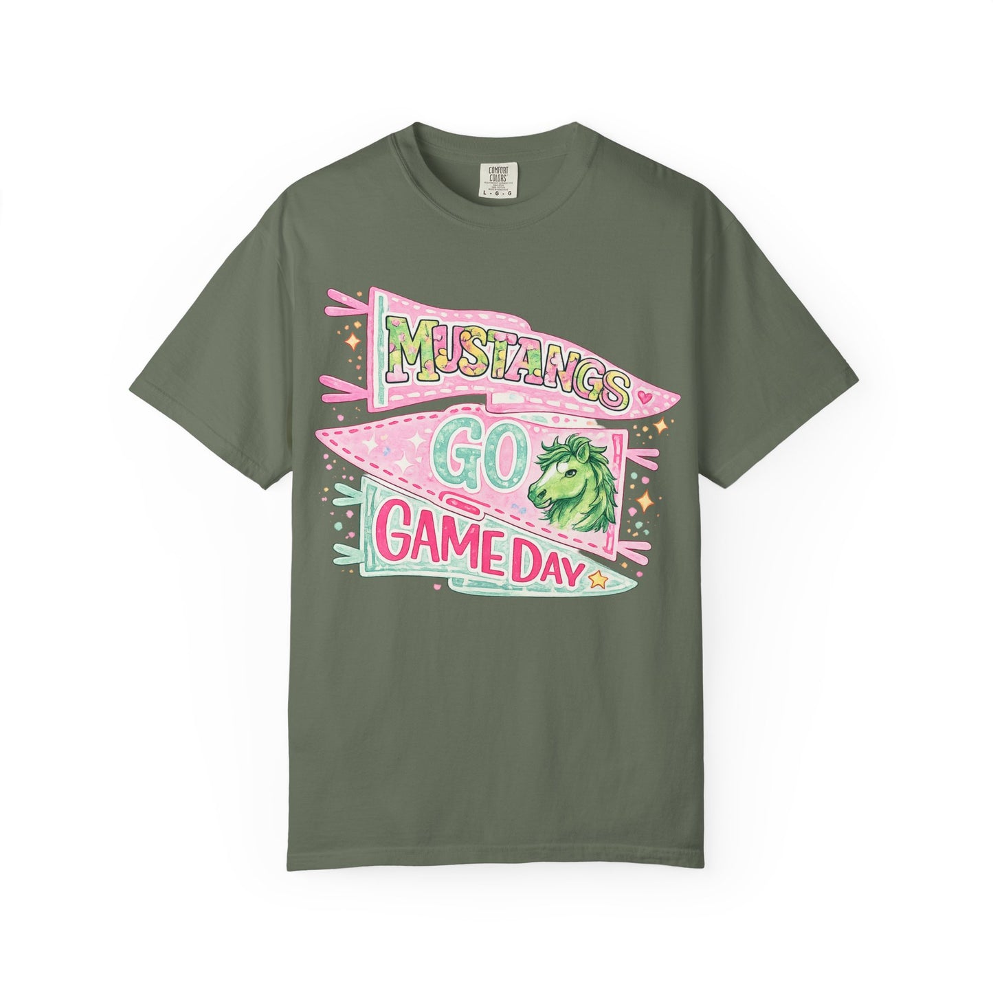 Mustangs Go Game Day T-Shirt — School Spirit Vintage Pennant Tee