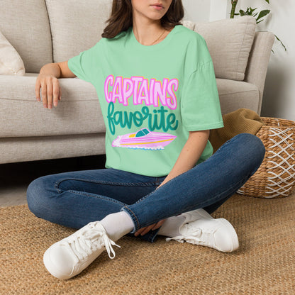T-Shirt — "Captain's Favorite" Colorful Nautical Crew Tee