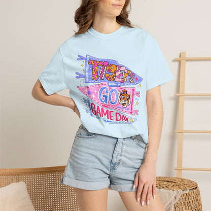 Game Day Pennant T-Shirt - 'Let's Go Game Day' Cheer Tee