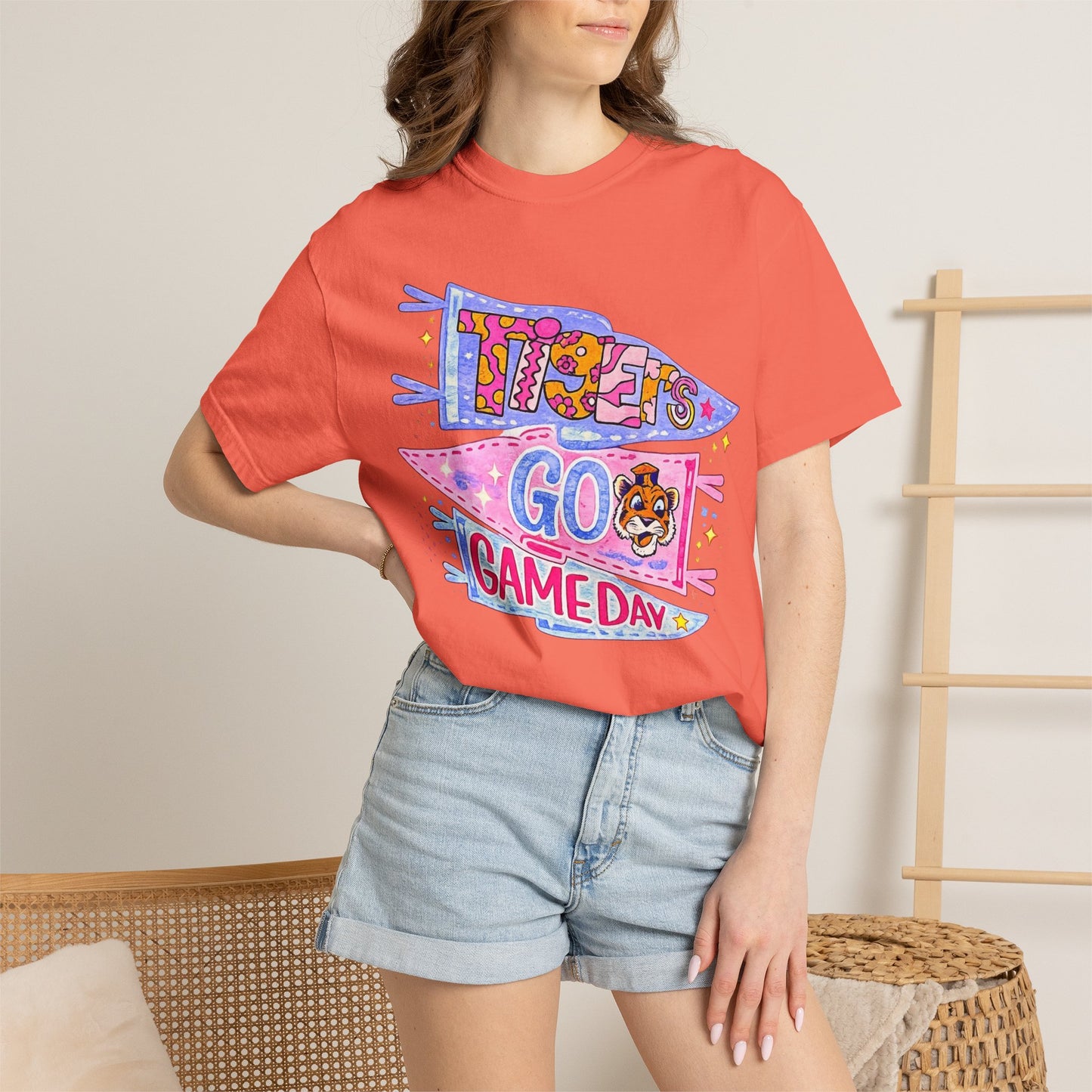 Game Day Pennant T-Shirt - 'Let's Go Game Day' Cheer Tee
