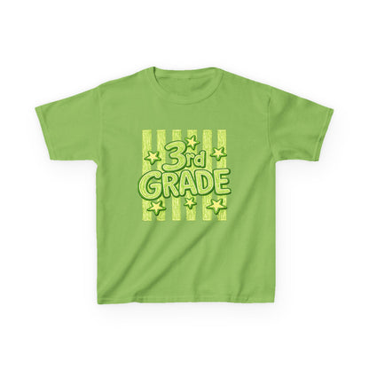3rd Grade Kids T‑Shirt — Bright Green Back-to-School Shirt for Boys & Girls