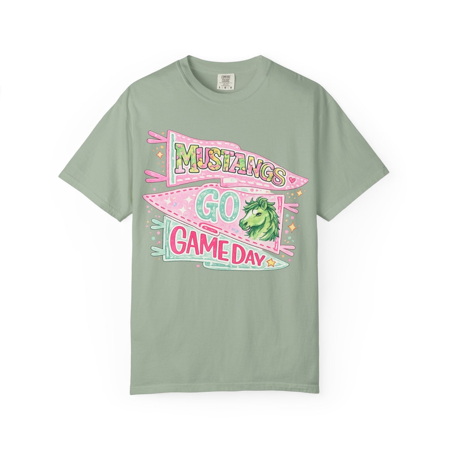 Mustangs Go Game Day T-Shirt — School Spirit Vintage Pennant Tee