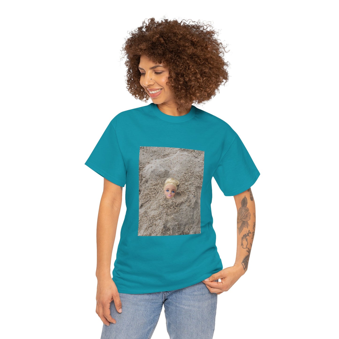 Face Buried in Sand T-Shirt | Beach Photo Tee, Sandcastle Fun