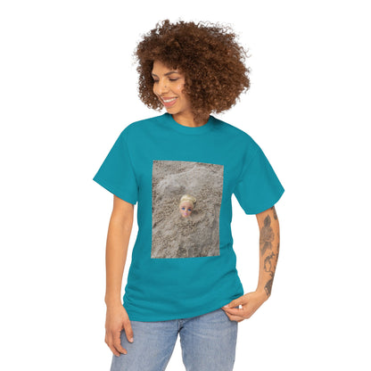 Face Buried in Sand T-Shirt | Beach Photo Tee, Sandcastle Fun