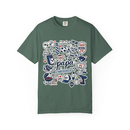 Papa Dad Doodle T-Shirt — Father's Day Gifts, #1 Dad Graphic Tee