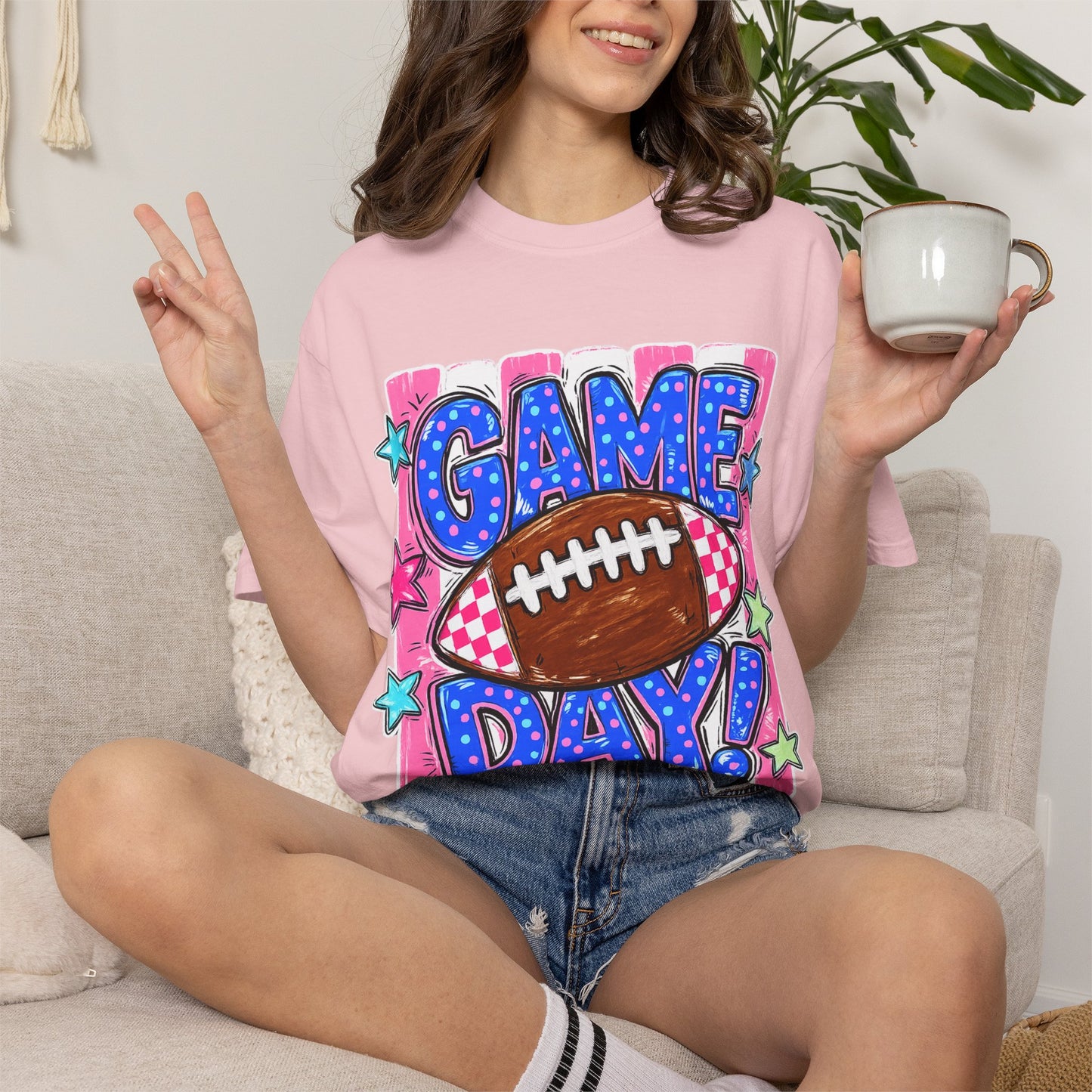 Game Day Football T-Shirt — Colorful Retro Sports Tee