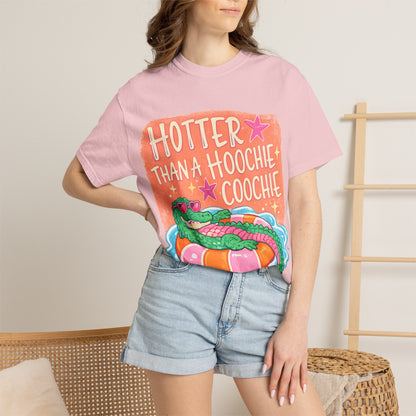 Hotter Than a Hoochie Coochie T-Shirt — Retro Alligator Pool Graphic