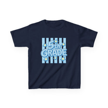 5th Grade Kids T-Shirt — Cute Blue Stars Back to School Tee