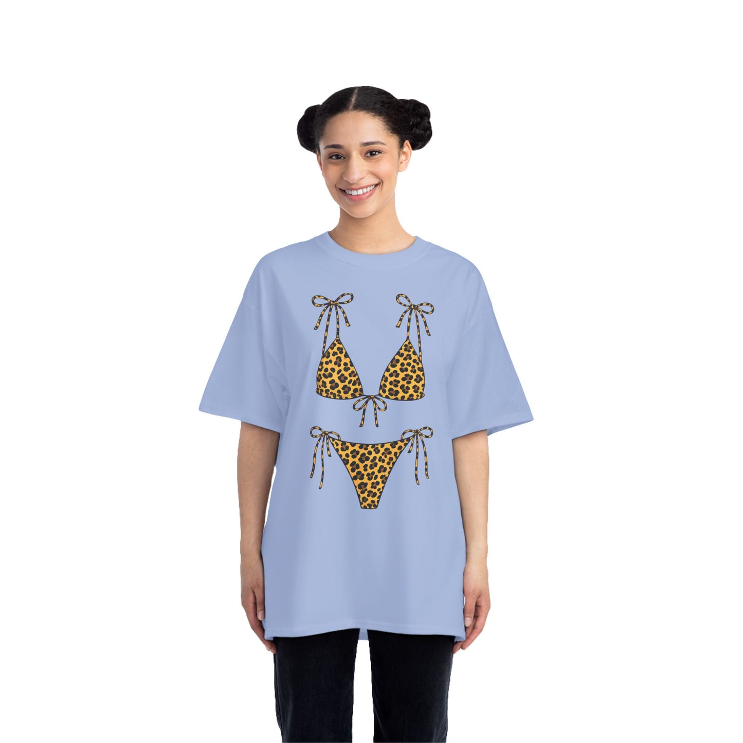 Leopard Bikini Graphic T-Shirt — Fun Summer Pool Party Tee