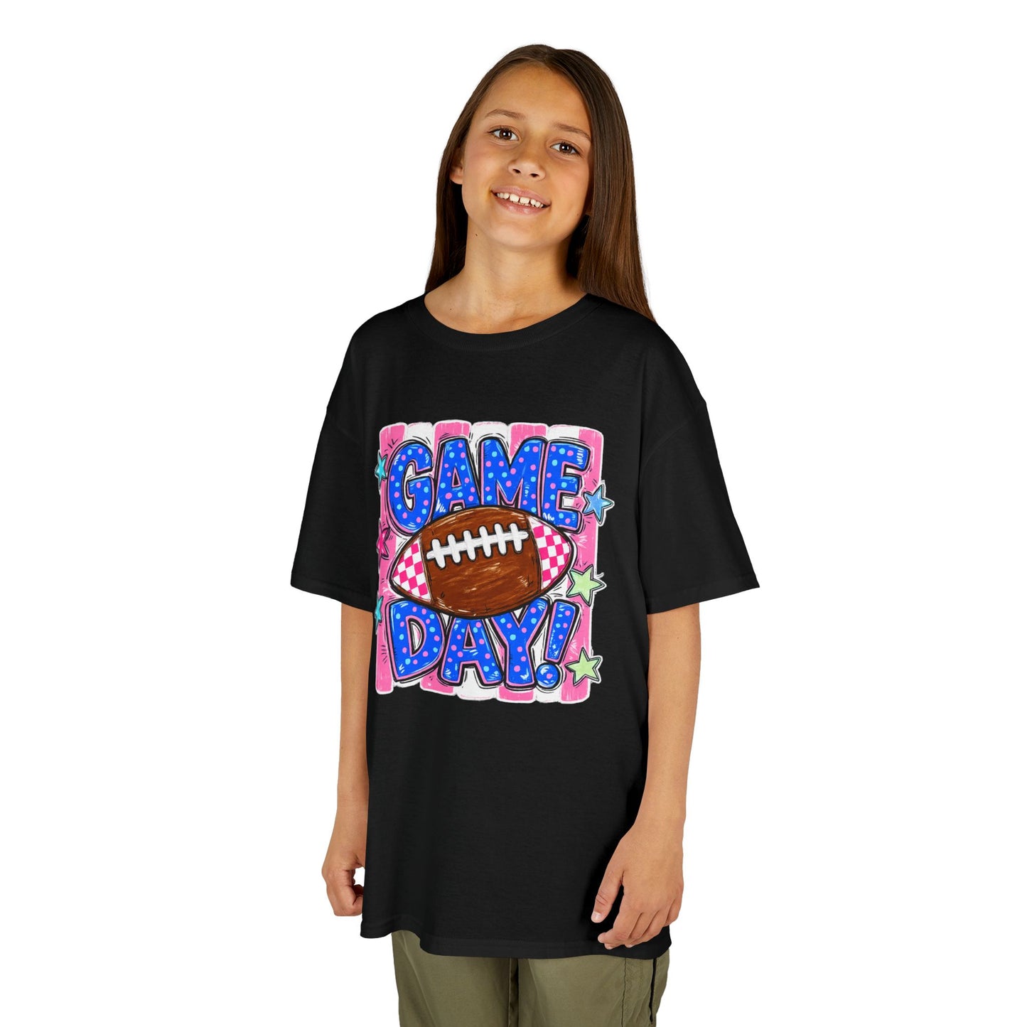 Kids Tee — "Game Day!" Football Graphic