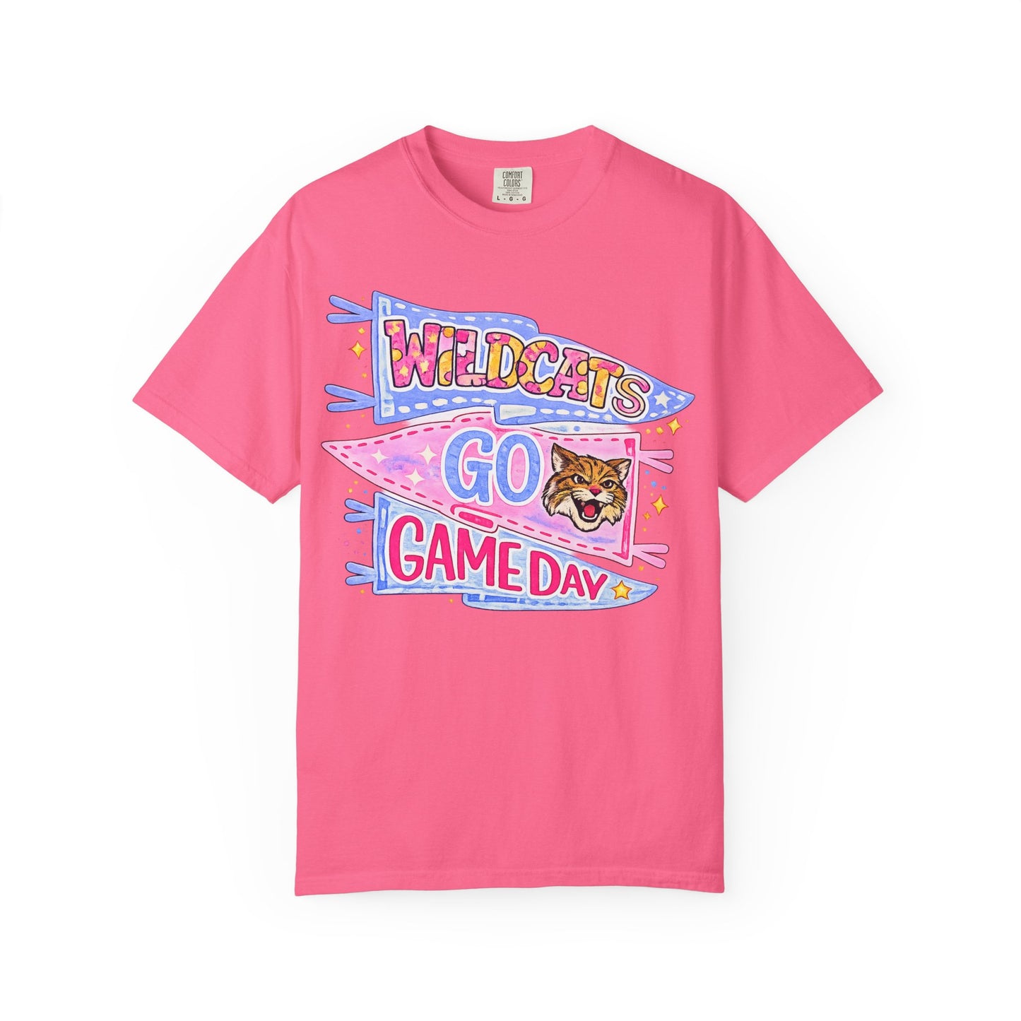 Wildcats Go Game Day T-Shirt — Retro Pennant College Football Tee